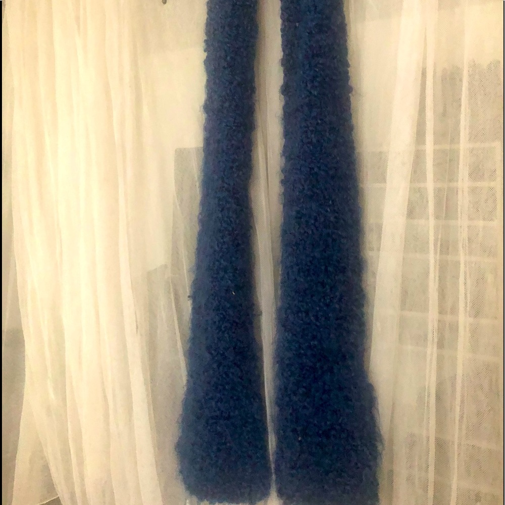 🌞 Beautiful, Warm, Plush, Soft, Cozy Blue knit winter Scarf 65” long unisex